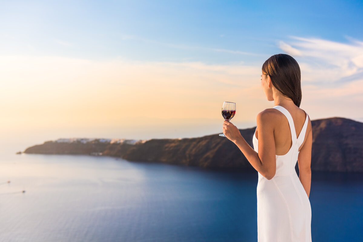 People enjoying wine together